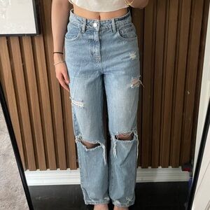 SHEIN High Rise Light Blue Jeans
